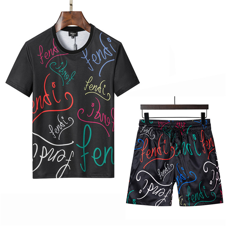 Wholesale Cheap F endi Short Sleeve MEN Tracksuits for Sale