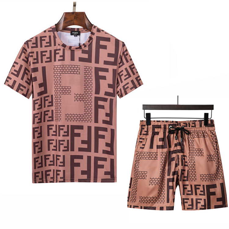 Wholesale Cheap F endi Short Sleeve MEN Tracksuits for Sale
