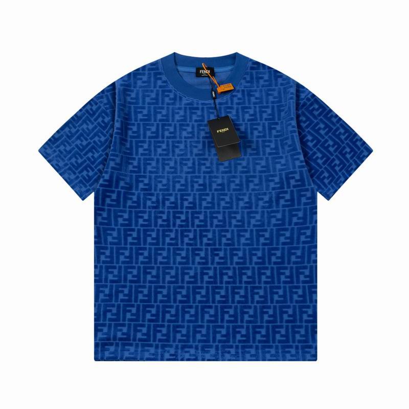 Wholesale Cheap Fendi Short Round Collar Replica T Shirts for sale