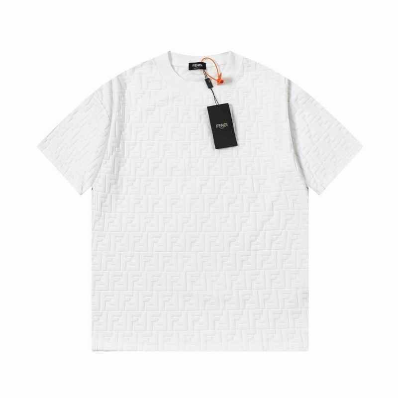 Wholesale Cheap Fendi Short Round Collar Replica T Shirts for sale