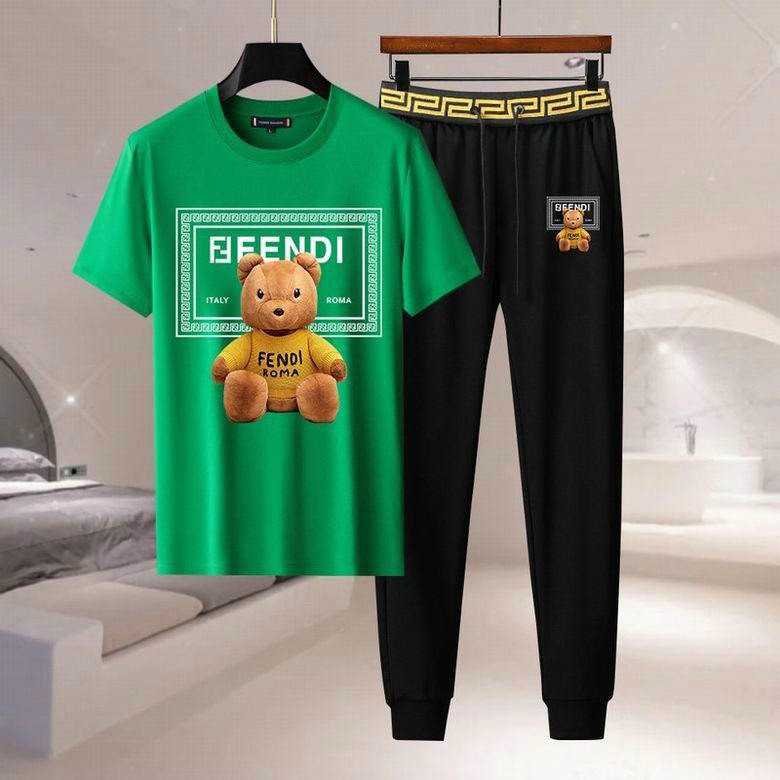 Wholesale Cheap F endi Short Sleeve mens Tracksuits for Sale
