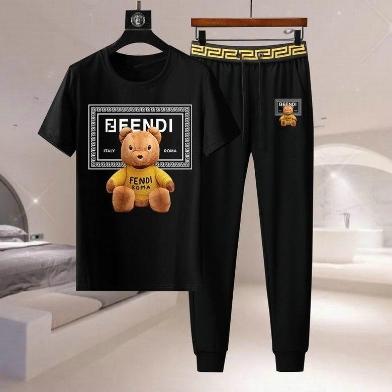 Wholesale Cheap F endi Short Sleeve mens Tracksuits for Sale