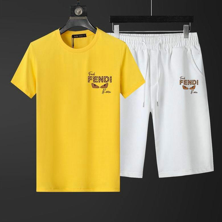 Wholesale Cheap F endi Short Sleeve mens Tracksuits for Sale