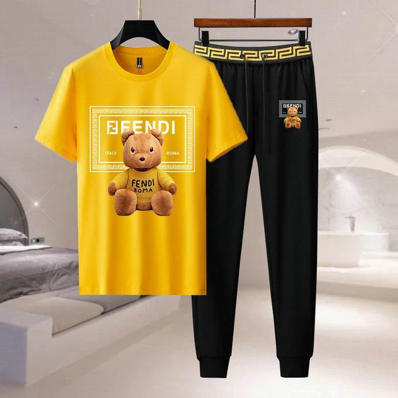 Wholesale Cheap F endi Short Sleeve mens Tracksuits for Sale
