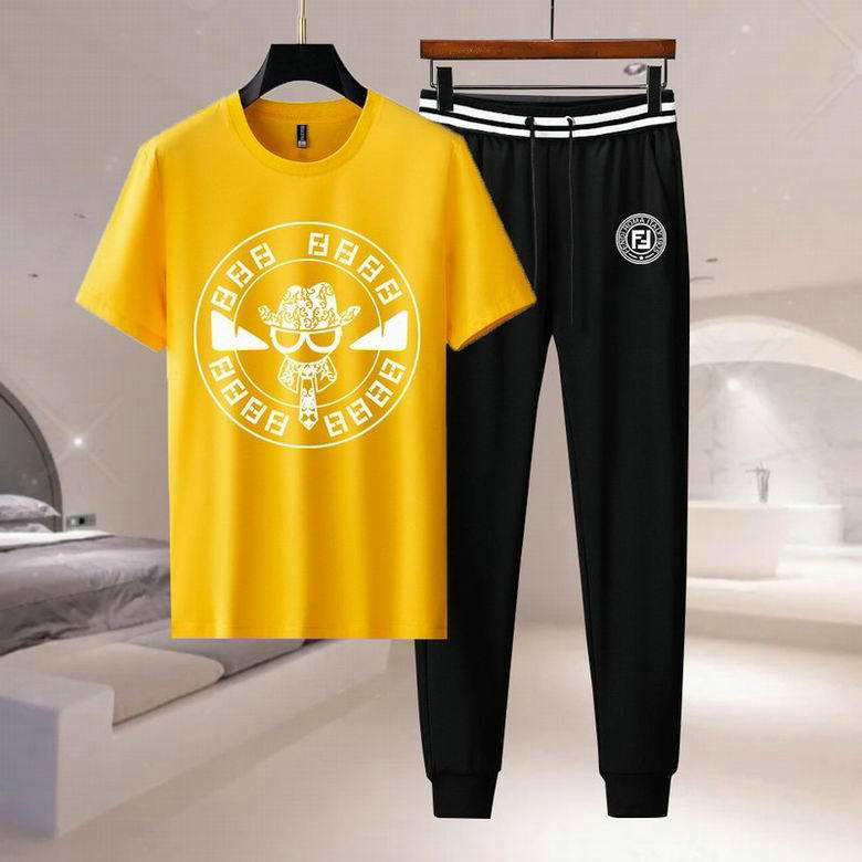 Wholesale Cheap F endi Short Sleeve mens Tracksuits for Sale