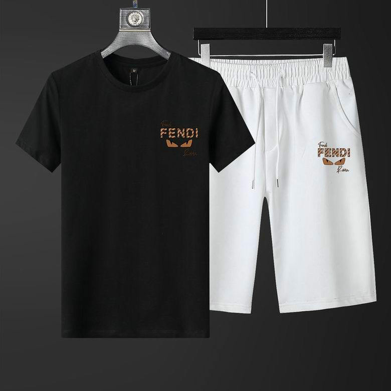 Wholesale Cheap F endi Short Sleeve mens Tracksuits for Sale