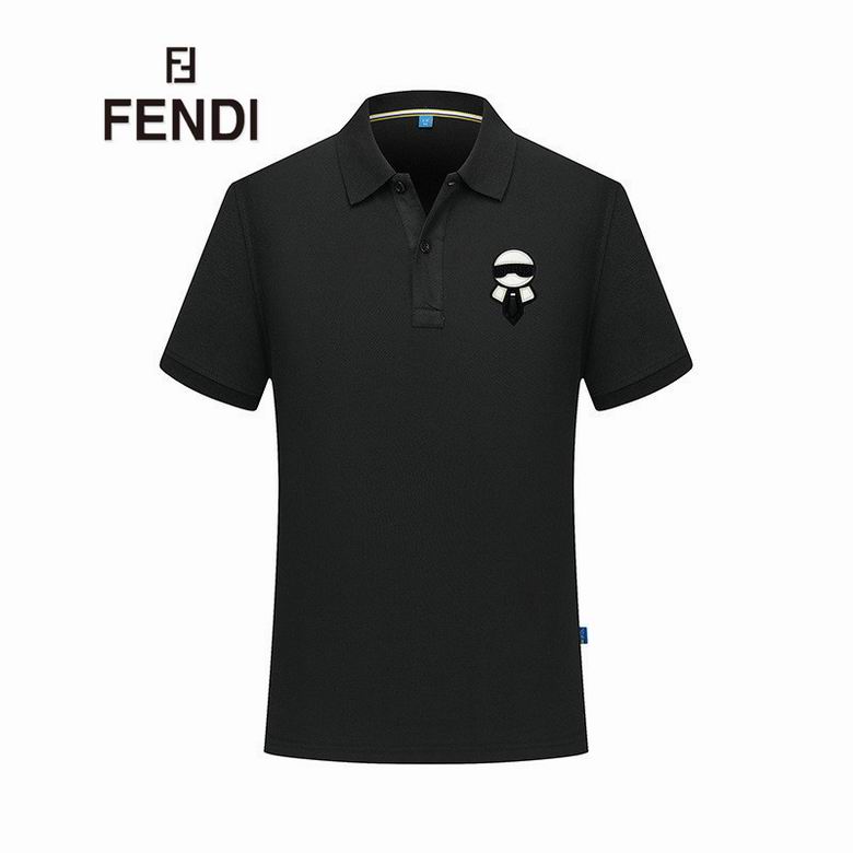 Wholesale Cheap F endi Polo Short Sleeve Lapel T Shirts for Sale