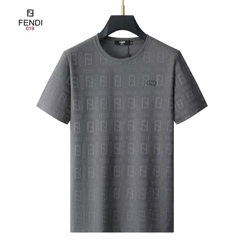 Wholesale Cheap Fendi Short Round Collar Replica T Shirts for sale