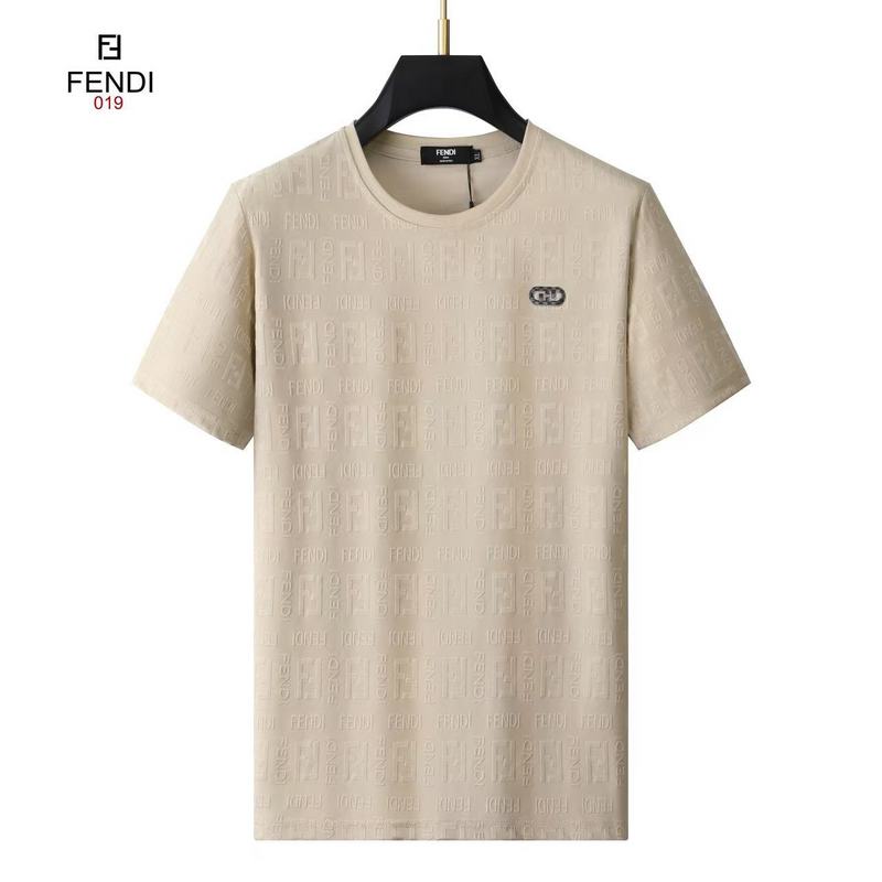 Wholesale Cheap Fendi Short Round Collar Replica T Shirts for sale