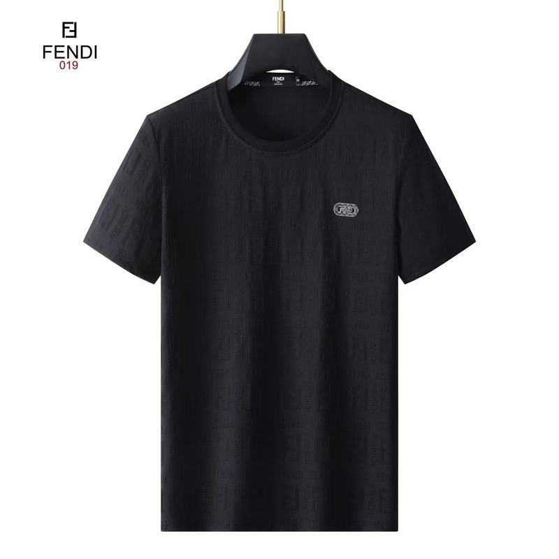 Wholesale Cheap Fendi Short Round Collar Replica T Shirts for sale