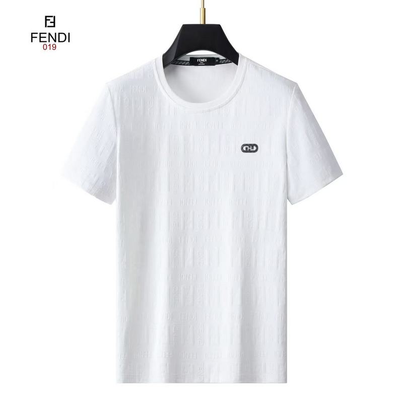 Wholesale Cheap Fendi Short Round Collar Replica T Shirts for sale