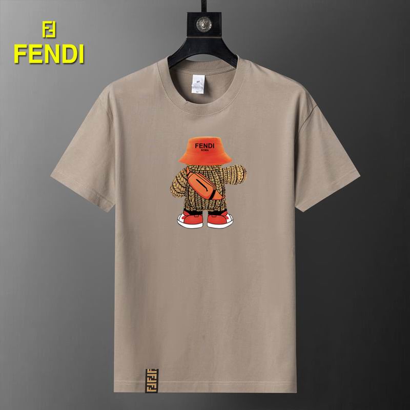 Wholesale High-quality Fendi Short Round Collar Replica T Shirts for sale