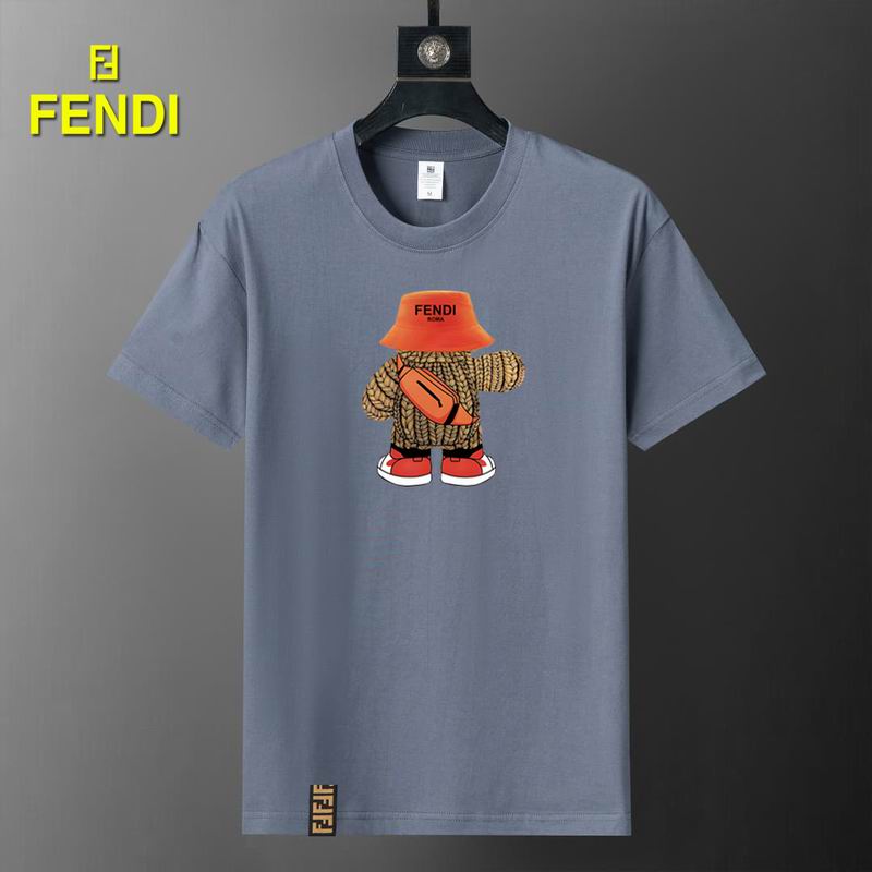 Wholesale High-quality Fendi Short Round Collar Replica T Shirts for sale