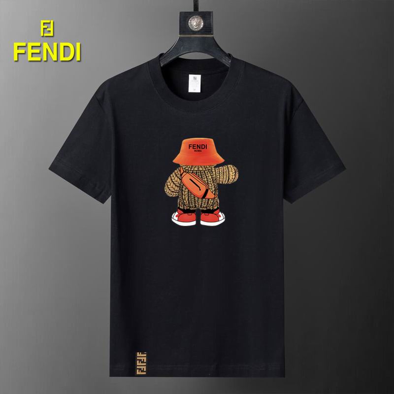 Wholesale High-quality Fendi Short Round Collar Replica T Shirts for sale
