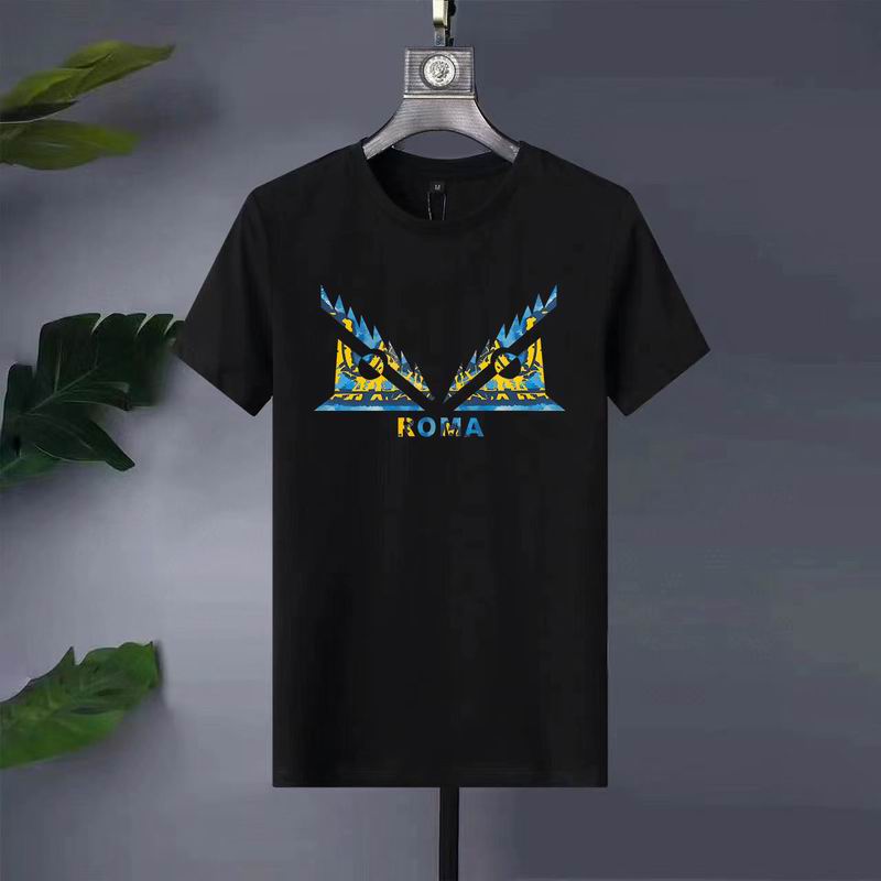 Wholesale High-quality Fendi Short Round Collar Replica T Shirts for sale