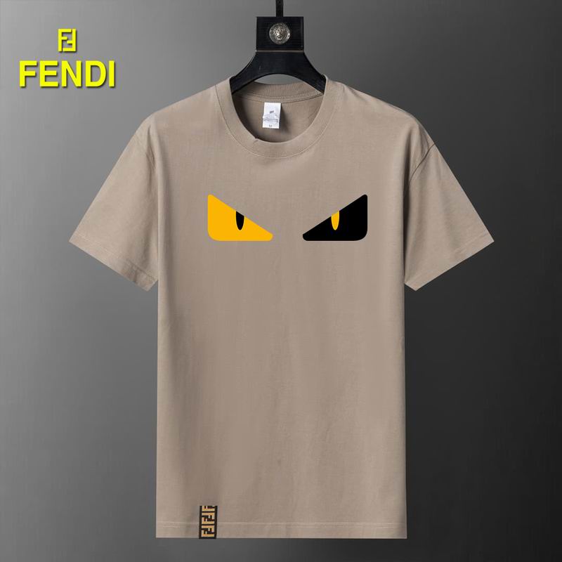 Wholesale High-quality Fendi Short Round Collar Replica T Shirts for sale