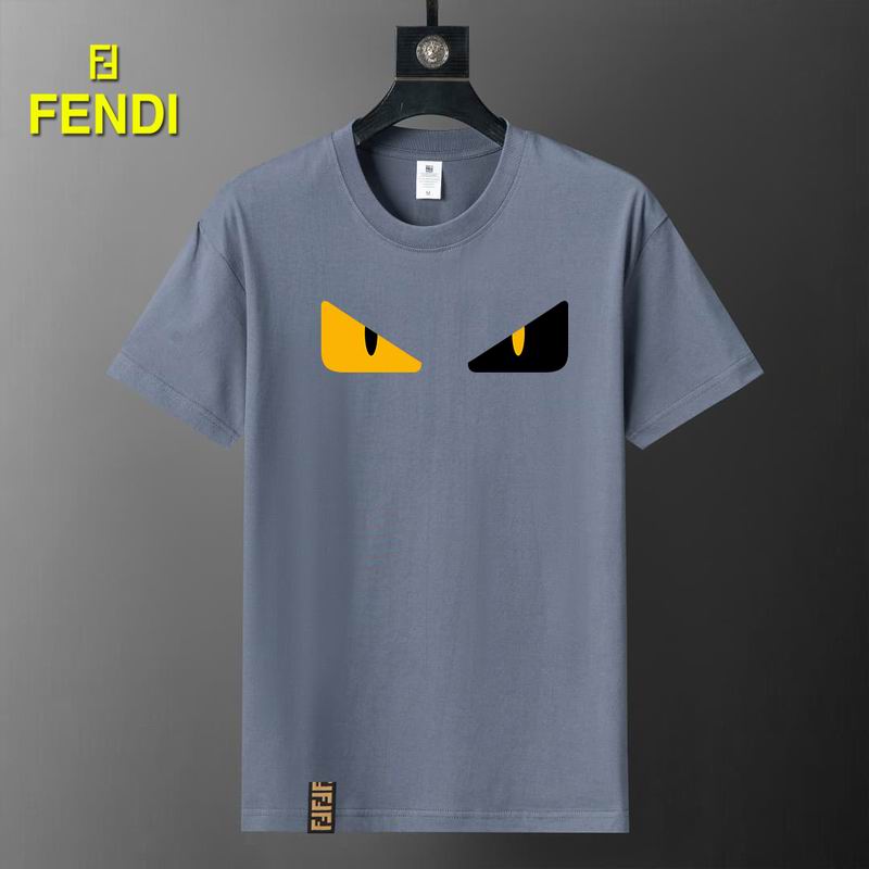 Wholesale High-quality Fendi Short Round Collar Replica T Shirts for sale