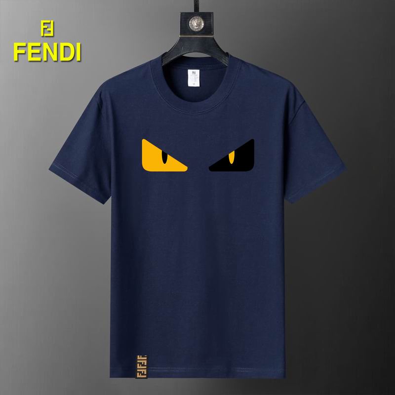 Wholesale High-quality Fendi Short Round Collar Replica T Shirts for sale
