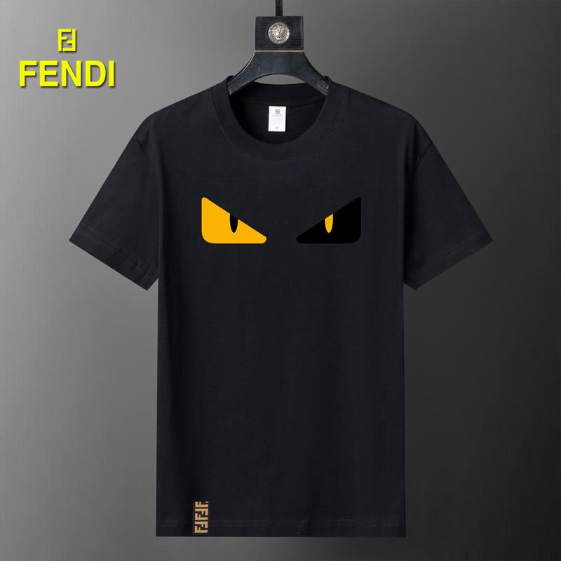 Wholesale High-quality Fendi Short Round Collar Replica T Shirts for sale