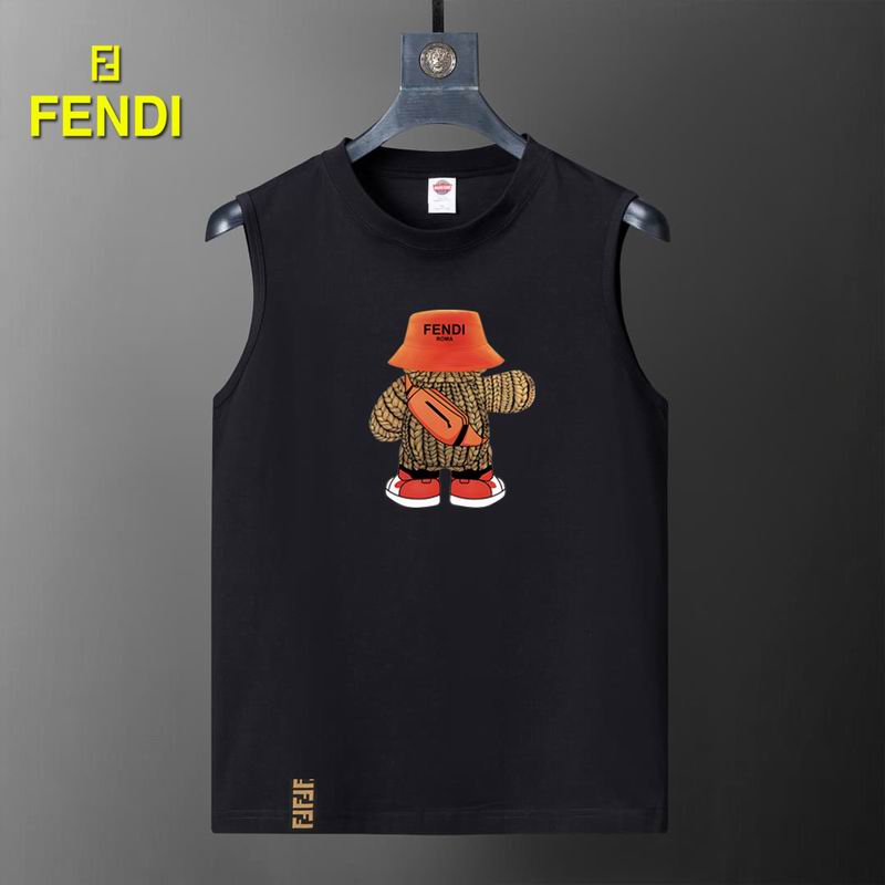 Wholesale High-quality Fendi Short Round Collar Replica T Shirts for sale