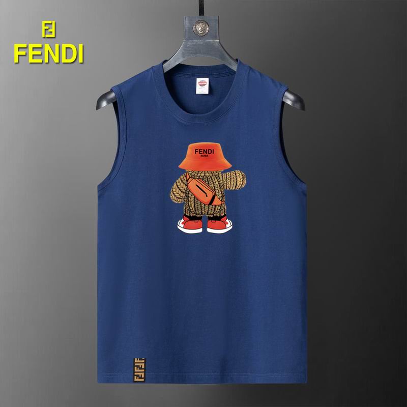 Wholesale High-quality Fendi Short Round Collar Replica T Shirts for sale