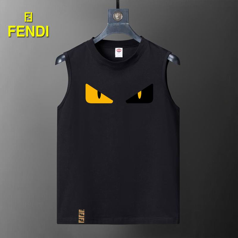Wholesale High-quality Fendi Short Round Collar Replica T Shirts for sale