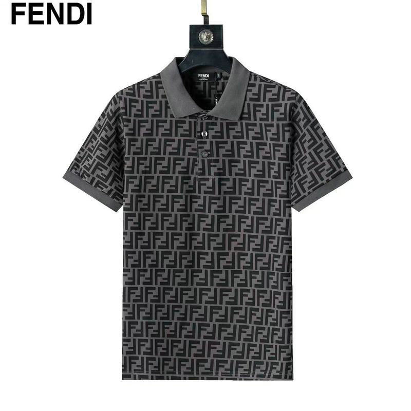 Wholesale High quality Fendi Short Sleeve Lapel Mens T Shirts for Sale