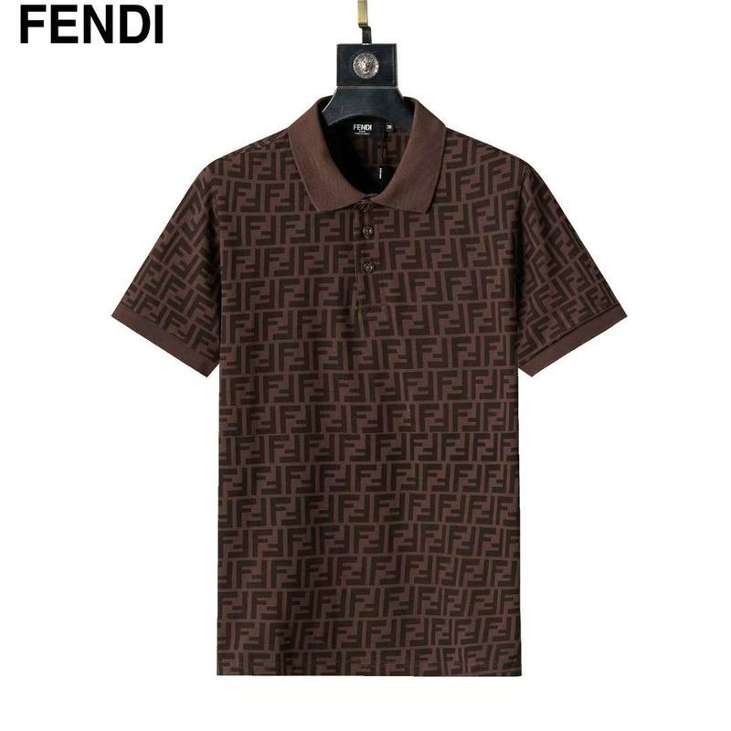 Wholesale High quality Fendi Short Sleeve Lapel Mens T Shirts for Sale