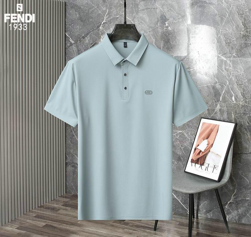 Wholesale High quality Fendi Short Sleeve Lapel Mens T Shirts for Sale