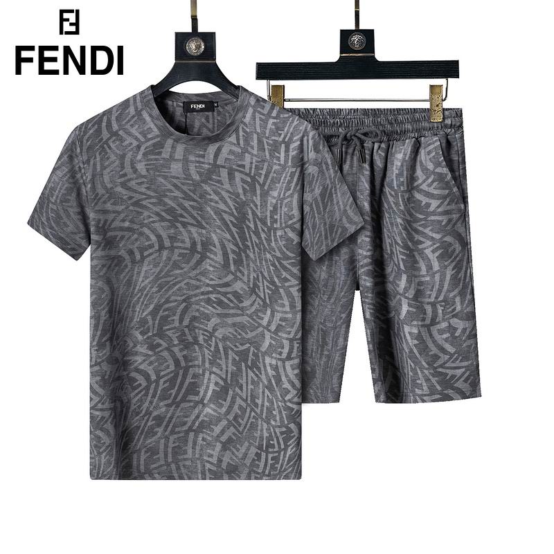 Wholesale Cheap High Quality Fendi Short Sleeve Designer Tracksuits for Sale