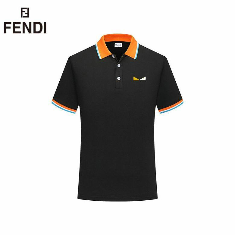 Wholesale Cheap F endi Short Sleeve Lapel T Shirts for Sale