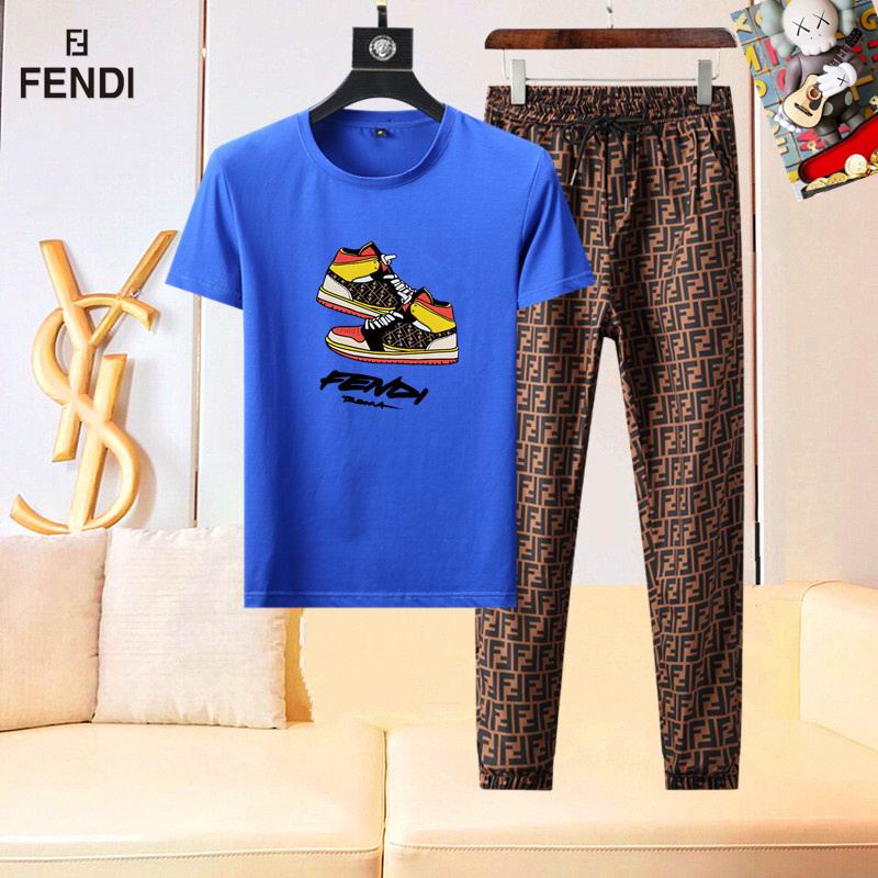 Wholesale High-quality Brands F.endi Short Sleeve Replica Designer Tracksuits for sale