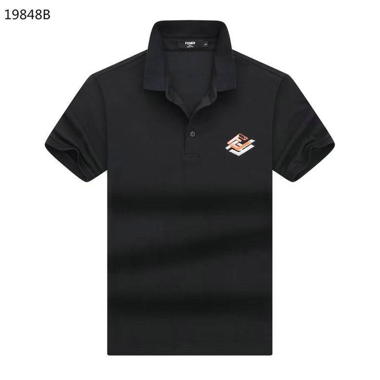Wholesale Cheap Fendi Shorts Sleeve Lapel T Shirts for Sale