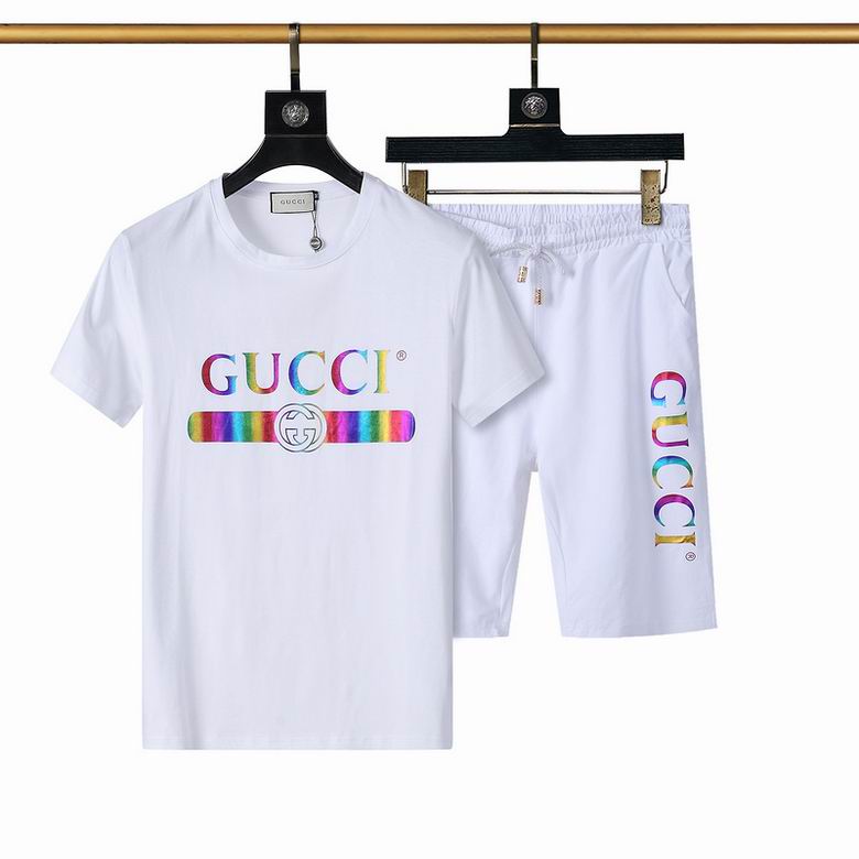 Wholesale Cheap G ucci Short Sleeve Tracksuits for Sale