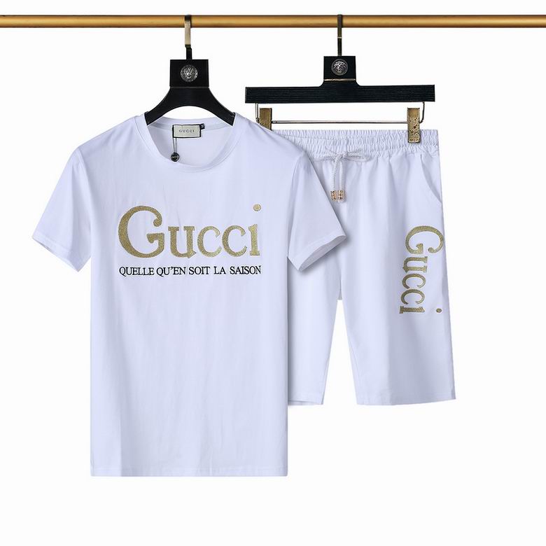 Wholesale Cheap G ucci Short Sleeve Tracksuits for Sale