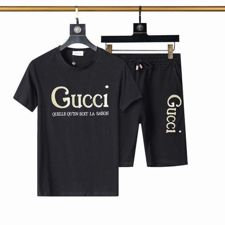 Wholesale Cheap G ucci Short Sleeve Tracksuits for Sale