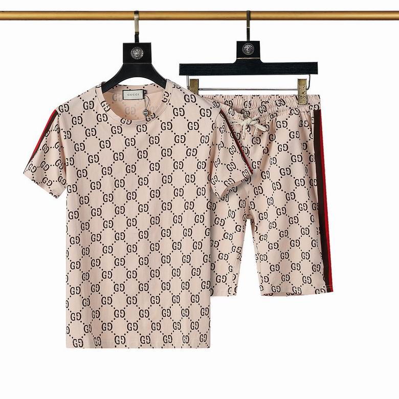 Wholesale Cheap G ucci Short Sleeve Tracksuits for Sale