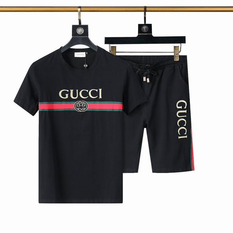 Wholesale Cheap G ucci Short Sleeve Tracksuits for Sale