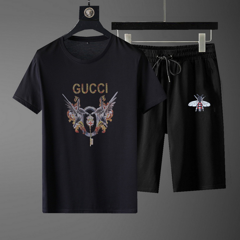 Wholesale Cheap G ucci Short Sleeve Tracksuits for Sale