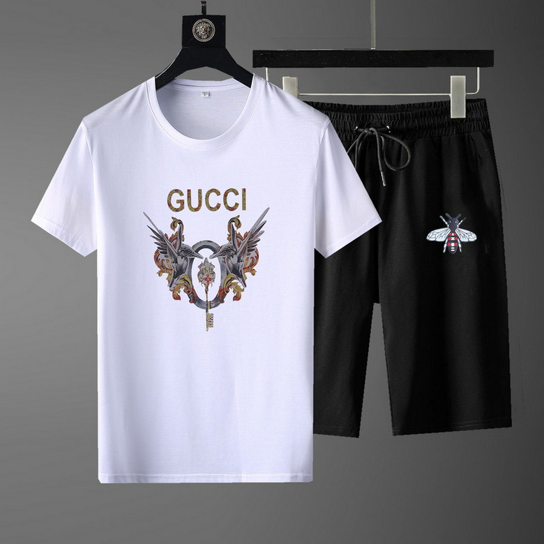 Wholesale Cheap G ucci Short Sleeve Tracksuits for Sale