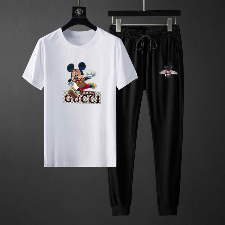 Wholesale Cheap G ucci Short Sleeve Tracksuits for Sale