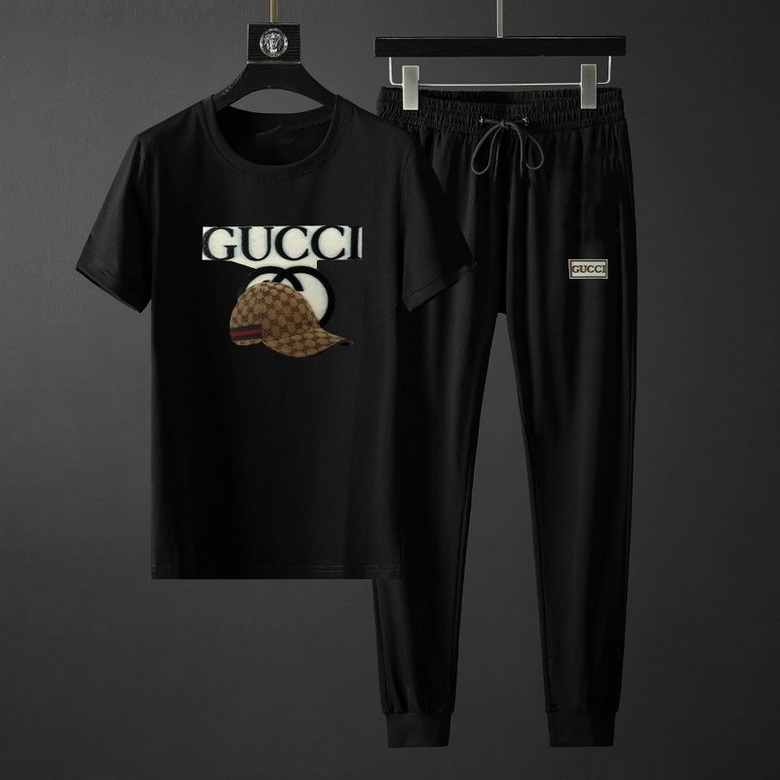 Wholesale Cheap G ucci Short Sleeve Tracksuits for Sale