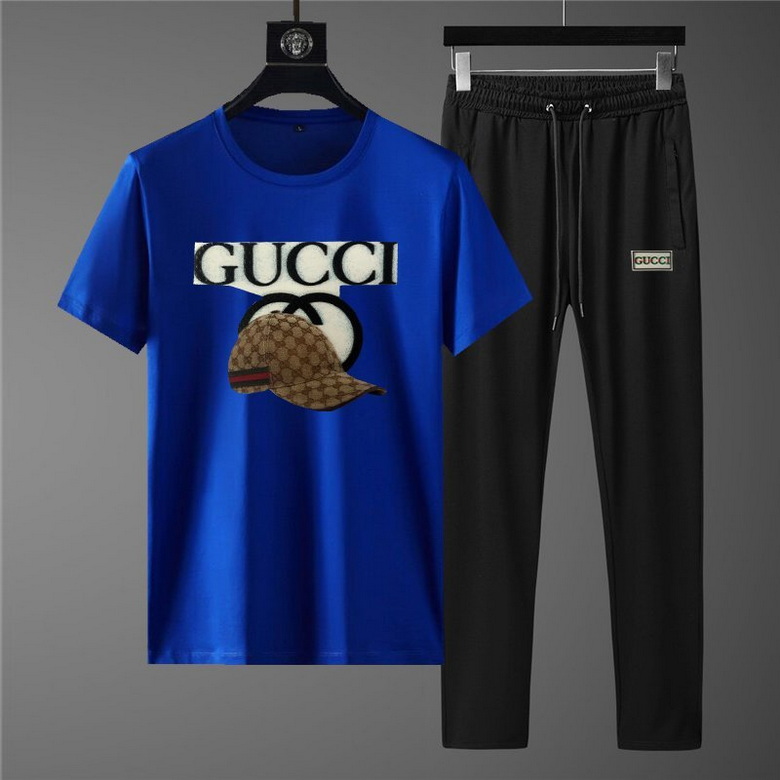 Wholesale Cheap G ucci Short Sleeve Tracksuits for Sale
