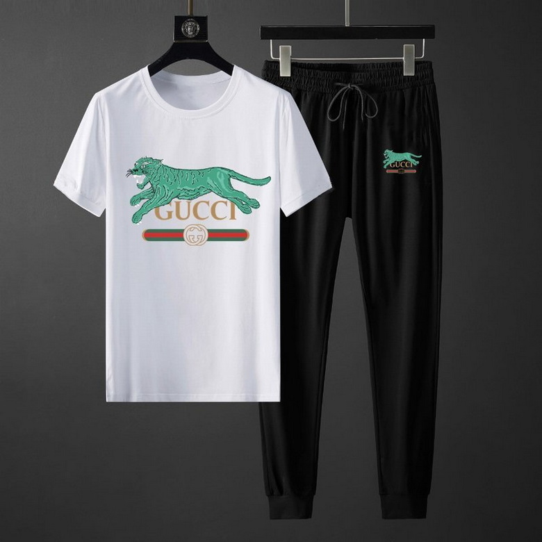 Wholesale Cheap G ucci Short Sleeve Tracksuits for Sale