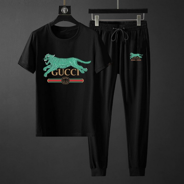 Wholesale Cheap G ucci Short Sleeve Tracksuits for Sale