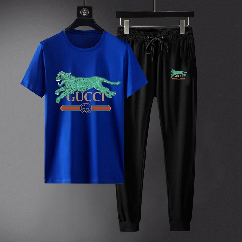 Wholesale Cheap G ucci Short Sleeve Tracksuits for Sale