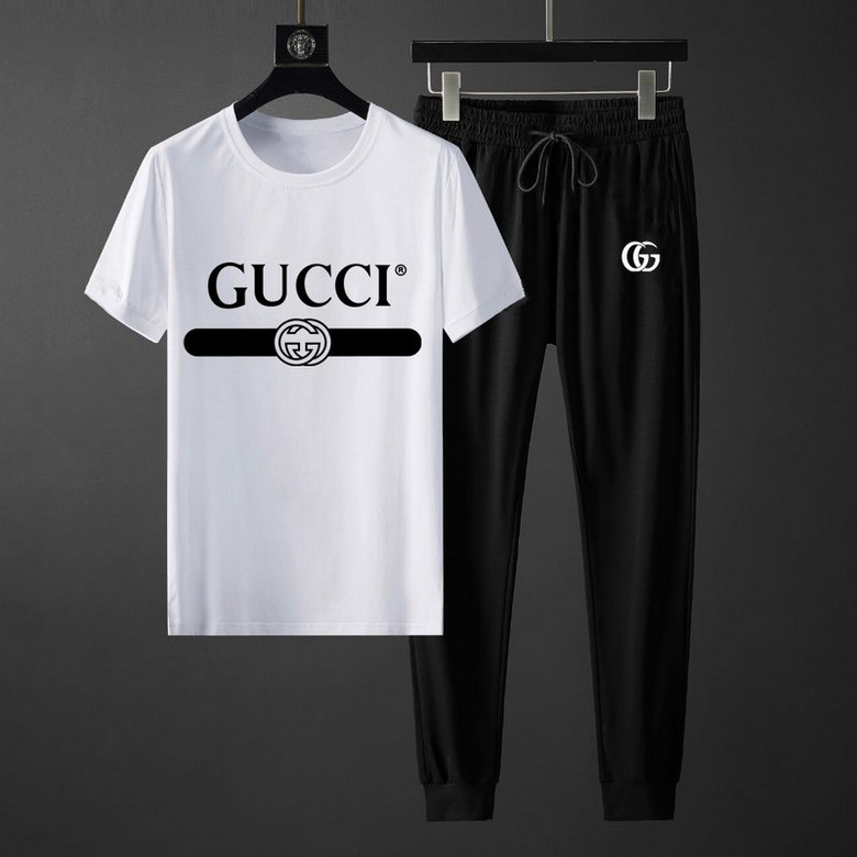 Wholesale Cheap G ucci Short Sleeve Tracksuits for Sale
