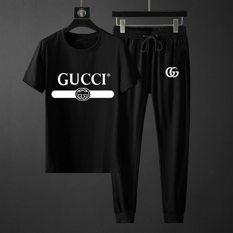 Wholesale Cheap G ucci Short Sleeve Tracksuits for Sale