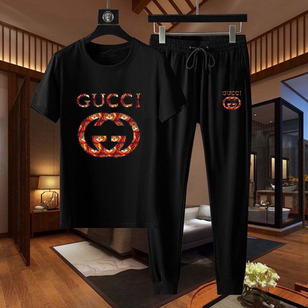 Wholesale Cheap G ucci Short Sleeve Tracksuits for Sale