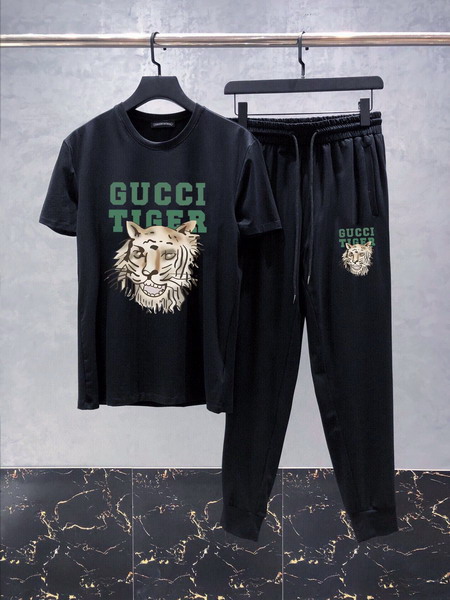 Wholesale Cheap G ucci Short Sleeve Tracksuits for Sale